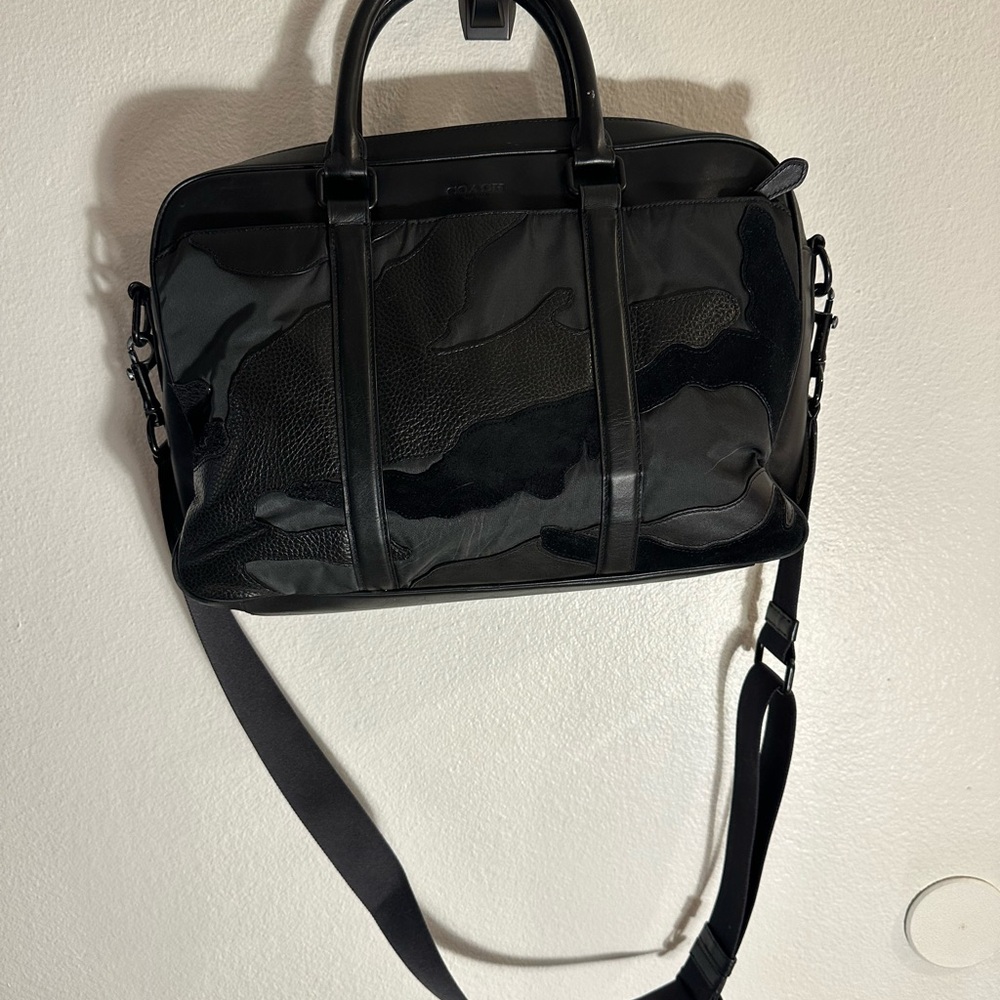 Coach Black Camouflage Laptop Bag